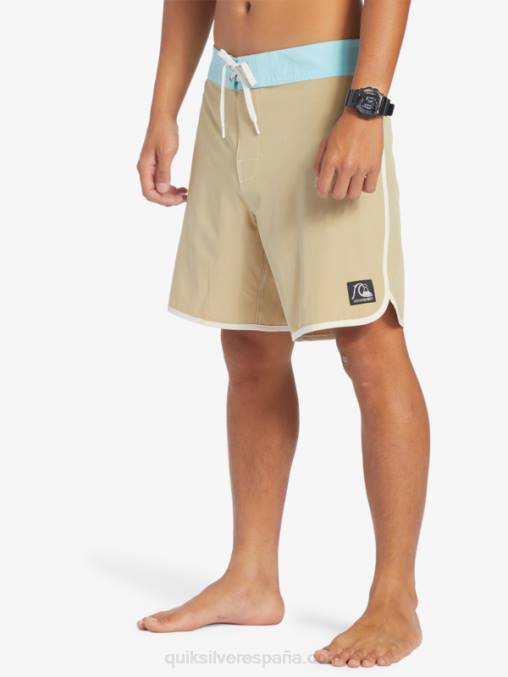 gris oliva shorts de playa originales festoneados 18 D6T4D91 hombres Quiksilver