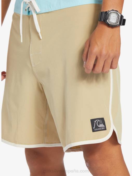 gris oliva shorts de playa originales festoneados 18 D6T4D91 hombres Quiksilver