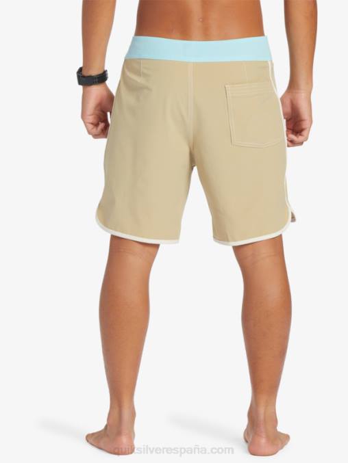 gris oliva shorts de playa originales festoneados 18 D6T4D91 hombres Quiksilver
