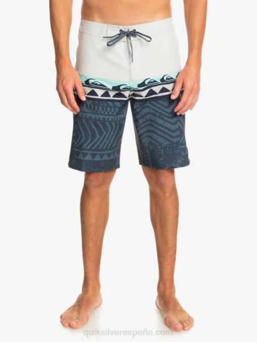 gris violeta shorts de playa surfsilk panel 20 D6T4D135 hombres Quiksilver