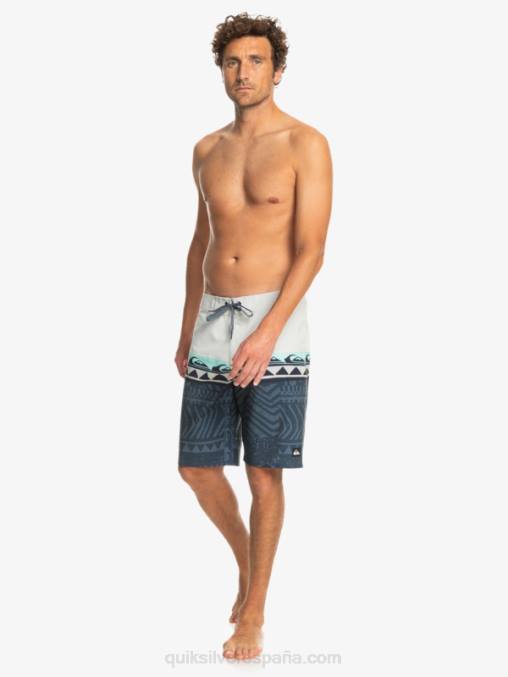 gris violeta shorts de playa surfsilk panel 20 D6T4D135 hombres Quiksilver