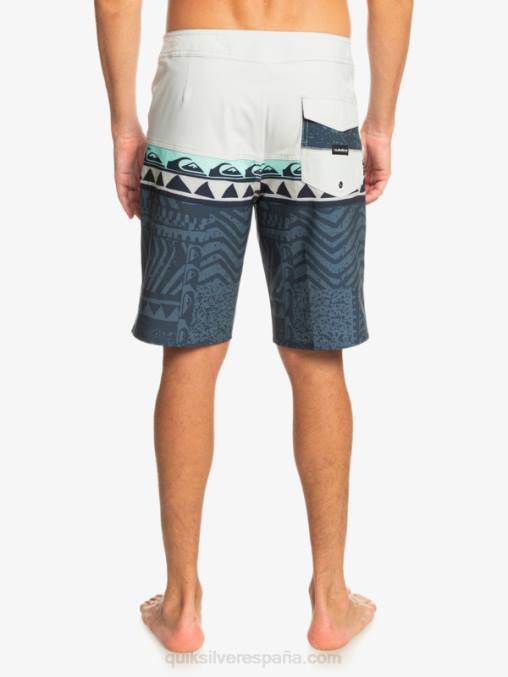 gris violeta shorts de playa surfsilk panel 20 D6T4D135 hombres Quiksilver