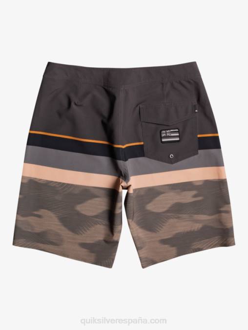hoja de uva shorts de baño surfsilk con rayas desteñidas 20 D6T4D1603 hombres Quiksilver