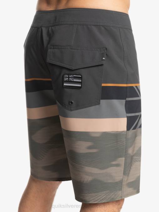 hoja de uva shorts de baño surfsilk con rayas desteñidas 20 D6T4D1603 hombres Quiksilver