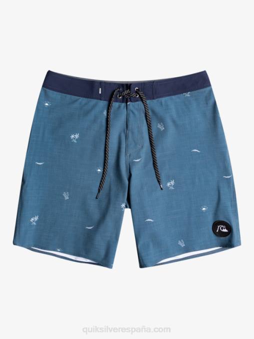 insignias azules shorts de baño surfsilk spaced out 19 D6T4D1811 hombres Quiksilver