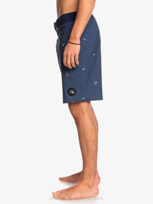 insignias azules shorts de baño surfsilk spaced out 19 D6T4D1811 hombres Quiksilver