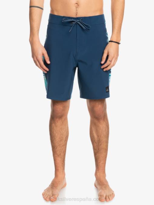 insignias azules shorts de playa surfsilk arch 18 D6T4D1698 hombres Quiksilver