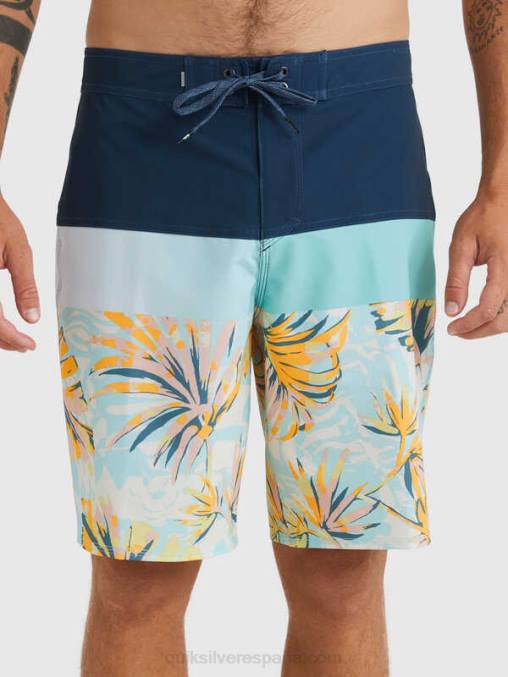 insignias azules shorts de playa surfsilk panel 20 D6T4D1450 hombres Quiksilver