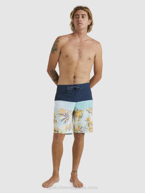 insignias azules shorts de playa surfsilk panel 20 D6T4D1450 hombres Quiksilver