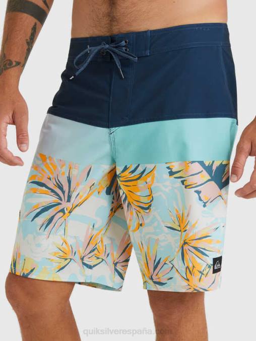 insignias azules shorts de playa surfsilk panel 20 D6T4D1450 hombres Quiksilver