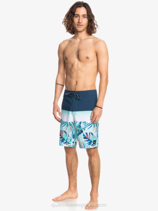 insignias azules shorts de playa surfsilk panel 20 D6T4D1456 hombres Quiksilver
