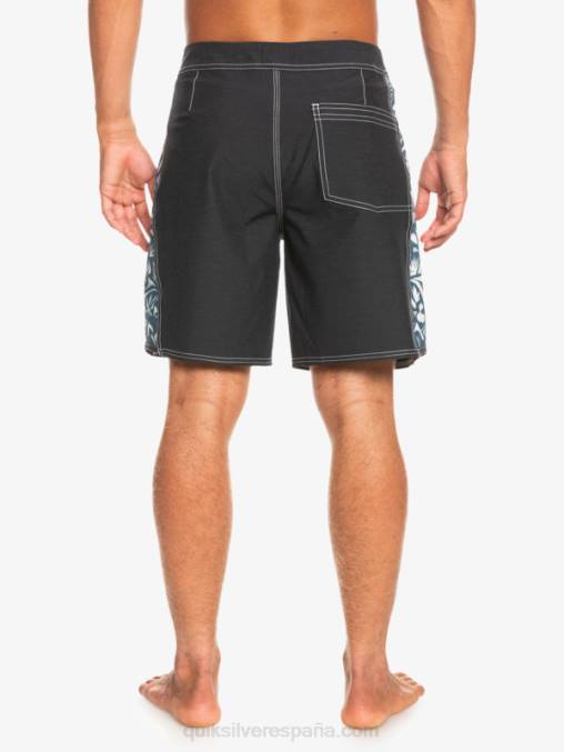 javier mendizábal - negro shorts de playa de lona en blanco con arco original de hempstretch 18 D6T4D1823 hombres Quiksilver