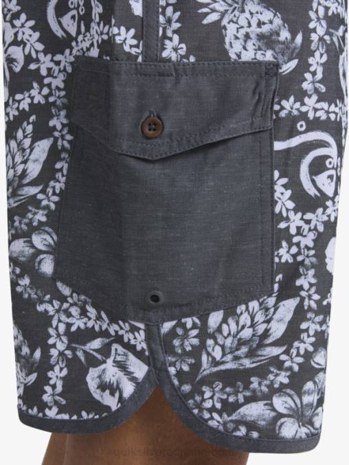 llegada negra lei shorts de baño lei 20 festoneados de la llegada de waterman D6T4D1417 hombres Quiksilver