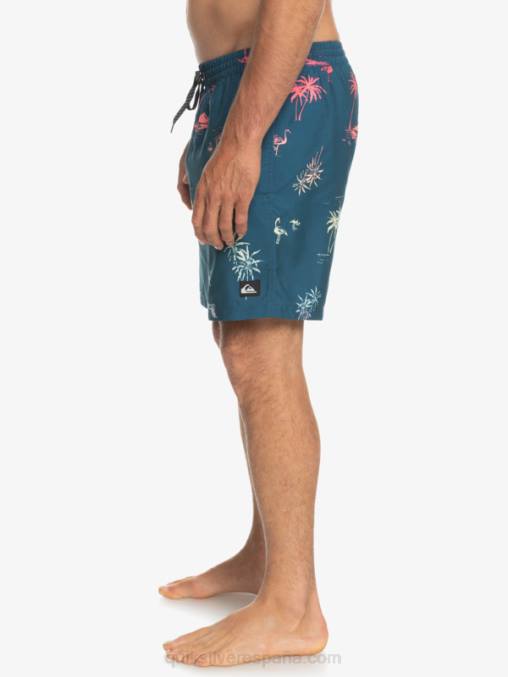 mayólica azul mezcla todos los días 17 voleas D6T4D1465 hombres Quiksilver