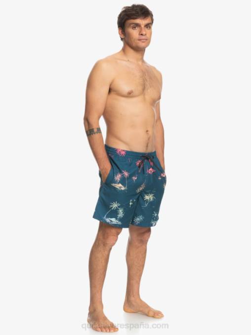 mayólica azul mezcla todos los días 17 voleas D6T4D1465 hombres Quiksilver