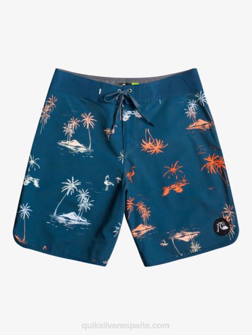 mayólica azul shorts de playa surfsilk festoneado 19 D6T4D1492 hombres Quiksilver