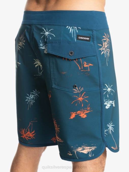 mayólica azul shorts de playa surfsilk festoneado 19 D6T4D1492 hombres Quiksilver