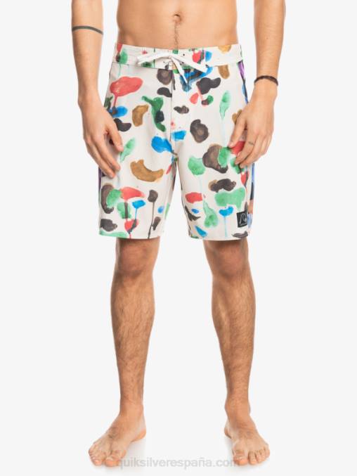 natas kaupas - abedul shorts de playa de lona en blanco con arco original de hempstretch 18 D6T4D1822 hombres Quiksilver