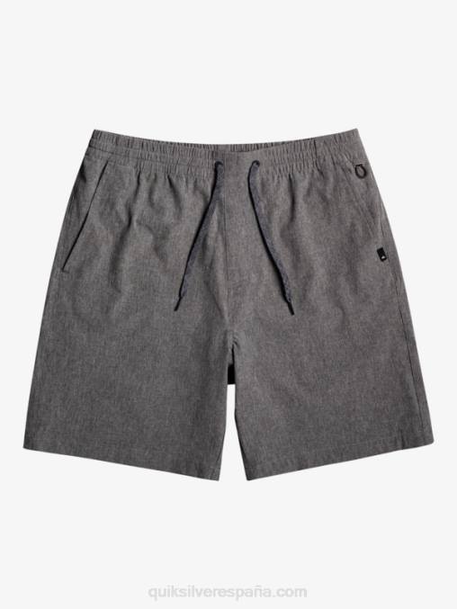 negro Pantalón corto híbrido anfibio 18 jaspeado elástico D6T4D1664 hombres Quiksilver