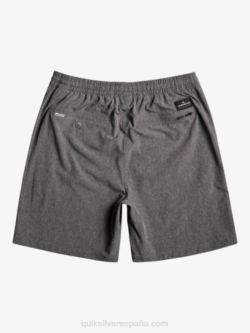 negro Pantalón corto híbrido anfibio 18 jaspeado elástico D6T4D1664 hombres Quiksilver
