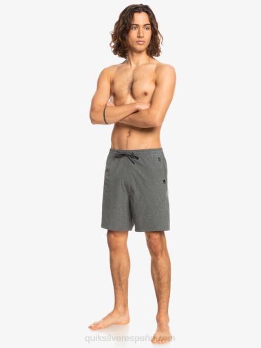negro Pantalón corto híbrido anfibio 18 jaspeado elástico D6T4D1664 hombres Quiksilver