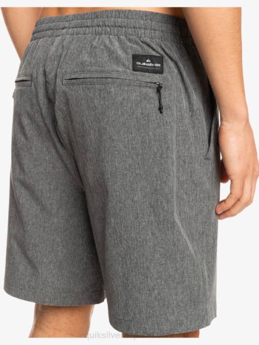 negro Pantalón corto híbrido anfibio 18 jaspeado elástico D6T4D1664 hombres Quiksilver