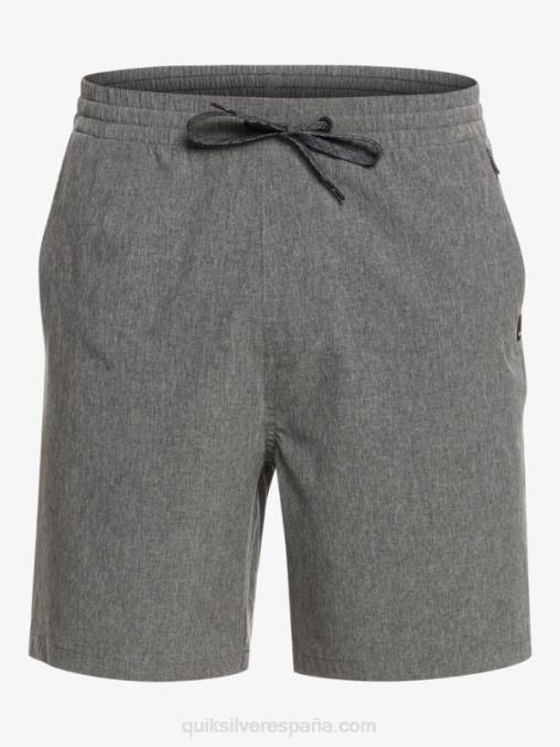 negro Pantalón corto híbrido anfibio 18 jaspeado elástico D6T4D1664 hombres Quiksilver