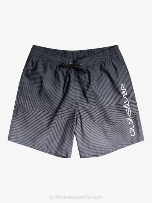 negro logotipo deformado todos los días 17 voleas D6T4D1180 hombres Quiksilver