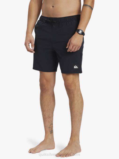 negro pantalones cortos de entrenamiento omnistretch 17 D6T4D827 hombres Quiksilver