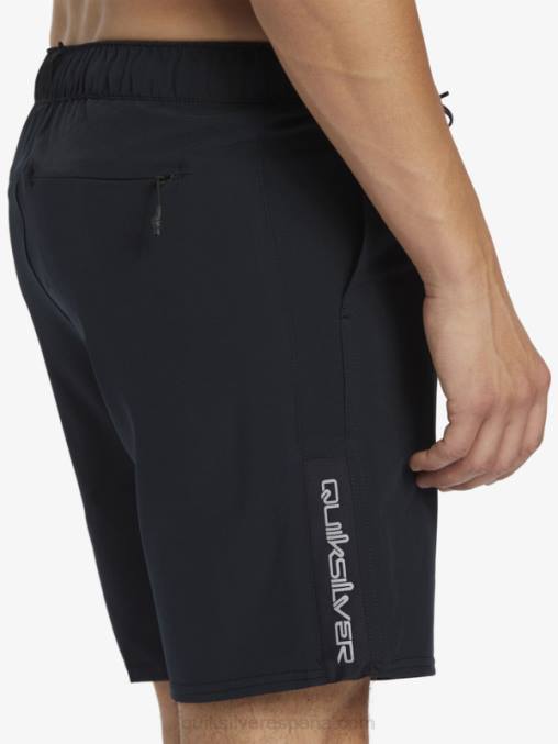 negro pantalones cortos de entrenamiento omnistretch 17 D6T4D827 hombres Quiksilver