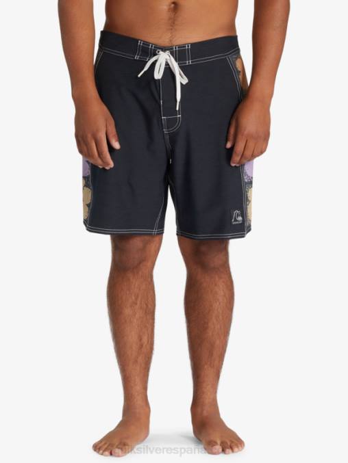 negro shorts de playa arco 18 originales D6T4D1737 hombres Quiksilver