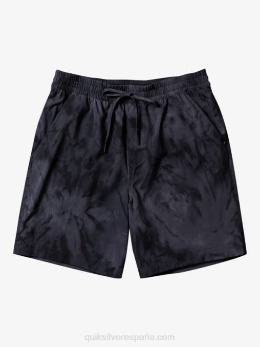 negro shorts de playa con estampado de anfibios taxer 18 D6T4D101 hombres Quiksilver