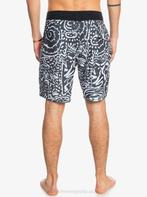 negro shorts de playa de cáñamo elástico 69 18 D6T4D1814 hombres Quiksilver