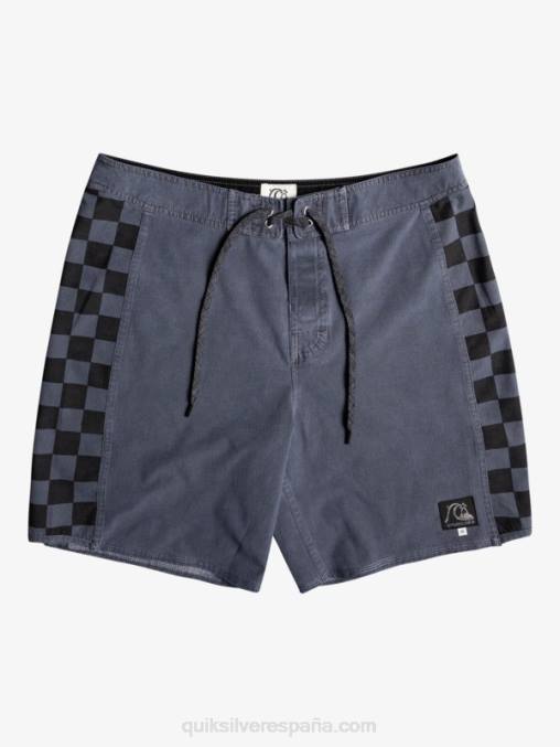 negro shorts de playa de cáñamo estirados con arco original lavado 18 D6T4D1671 hombres Quiksilver