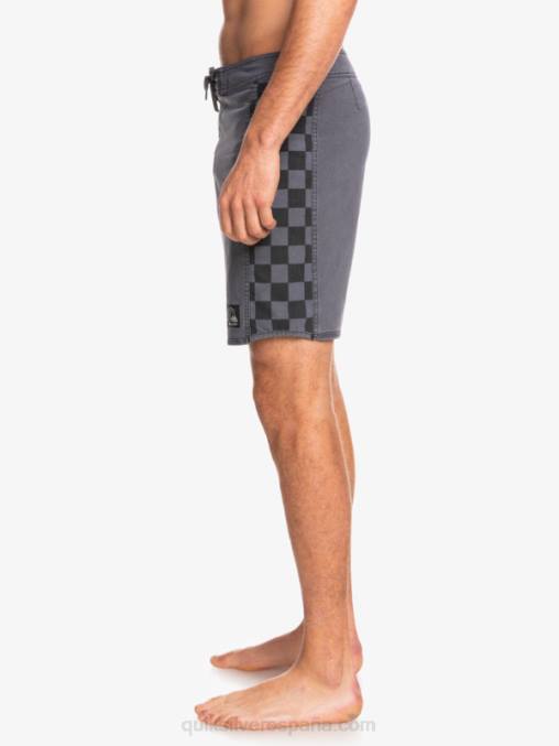 negro shorts de playa de cáñamo estirados con arco original lavado 18 D6T4D1671 hombres Quiksilver