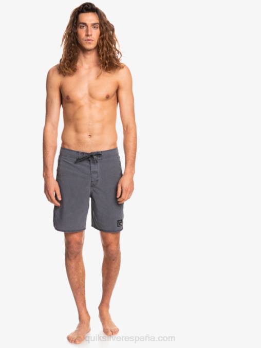 negro shorts de playa de cáñamo estirados con arco original lavado 18 D6T4D1671 hombres Quiksilver