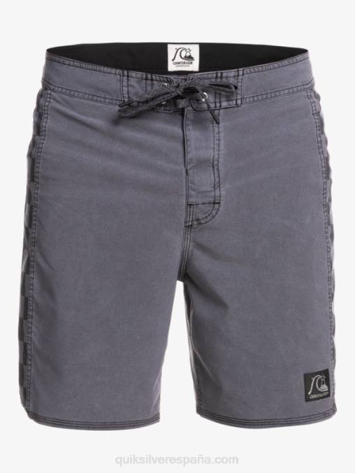 negro shorts de playa de cáñamo estirados con arco original lavado 18 D6T4D1671 hombres Quiksilver