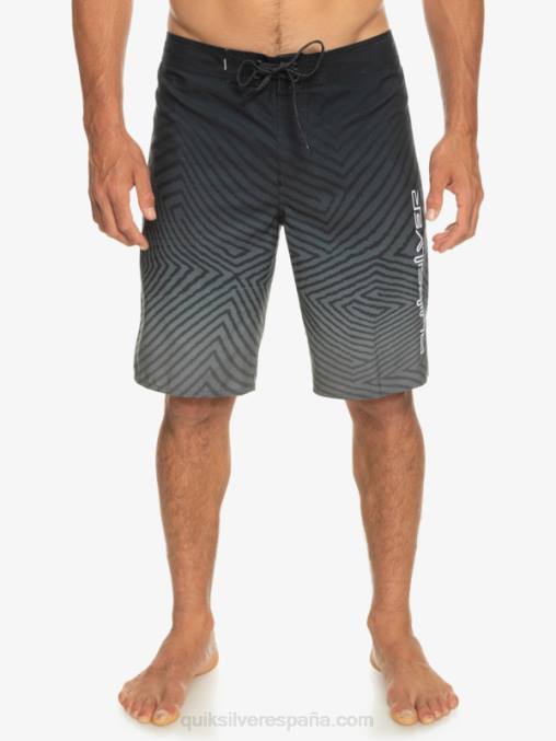 negro shorts de playa de todos los días warp fade 20 D6T4D1281 hombres Quiksilver