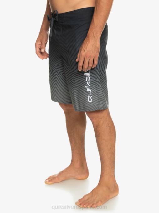 negro shorts de playa de todos los días warp fade 20 D6T4D1281 hombres Quiksilver