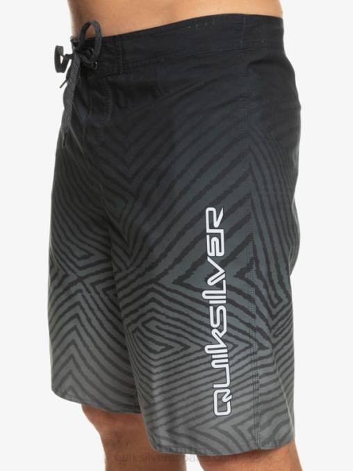 negro shorts de playa de todos los días warp fade 20 D6T4D1281 hombres Quiksilver