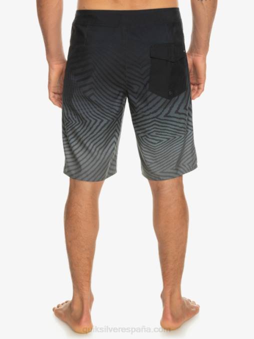 negro shorts de playa de todos los días warp fade 20 D6T4D1281 hombres Quiksilver