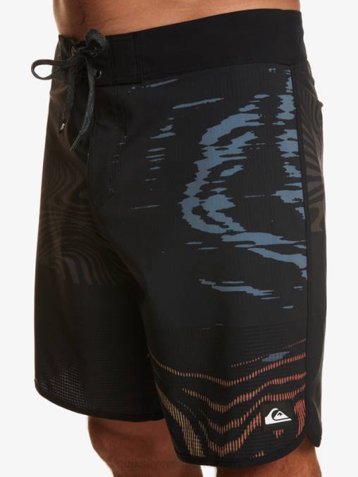 negro shorts de playa highlite festoneado 19 D6T4D19 hombres Quiksilver