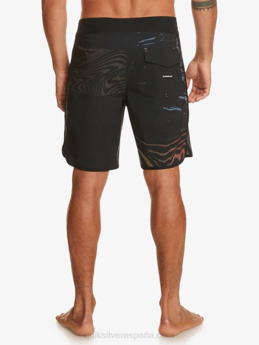 negro shorts de playa highlite festoneado 19 D6T4D19 hombres Quiksilver