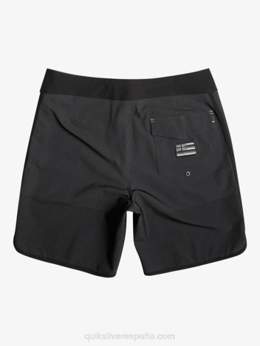 negro shorts de playa highlite festoneado 19 D6T4D21 hombres Quiksilver