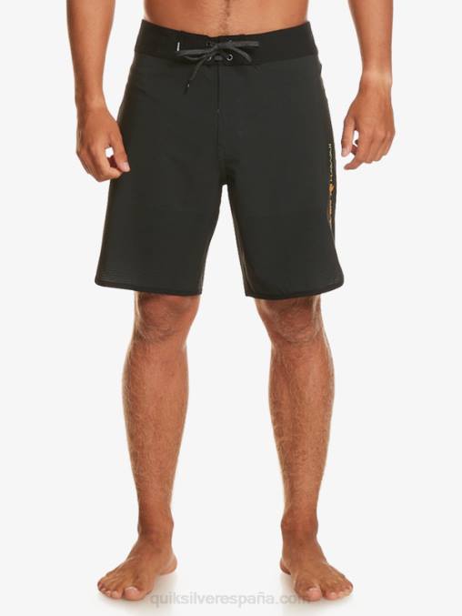 negro shorts de playa highlite festoneado 19 D6T4D21 hombres Quiksilver