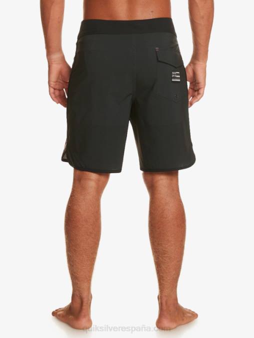 negro shorts de playa highlite festoneado 19 D6T4D21 hombres Quiksilver