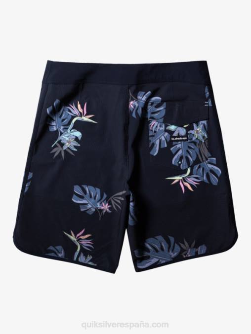negro shorts de playa highlite festoneado 19 D6T4D24 hombres Quiksilver