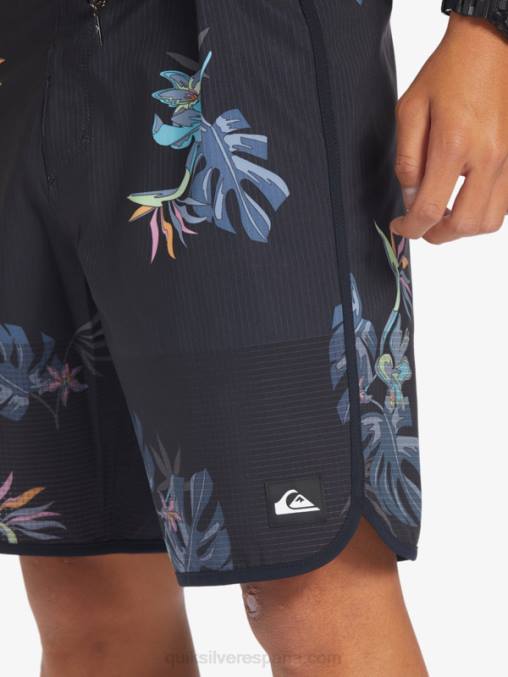 negro shorts de playa highlite festoneado 19 D6T4D24 hombres Quiksilver