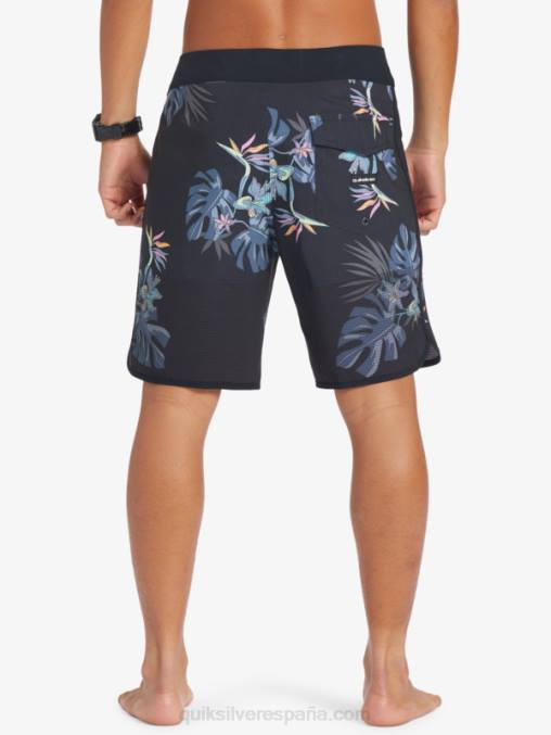 negro shorts de playa highlite festoneado 19 D6T4D24 hombres Quiksilver