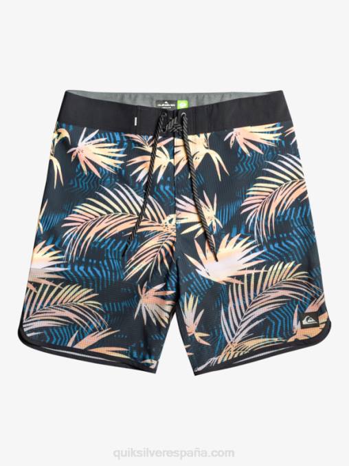 negro shorts de playa highlite festoneado 19 D6T4D31 hombres Quiksilver